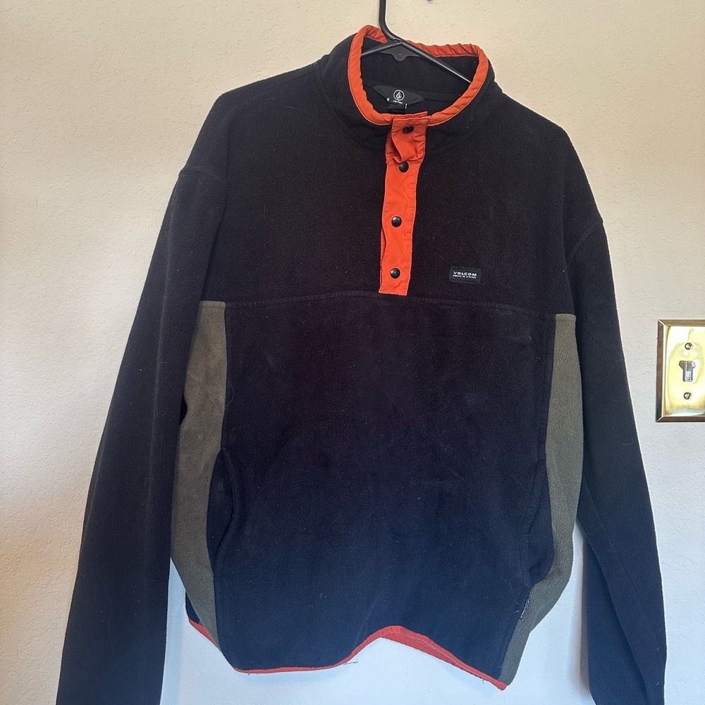 Volcom Quarter snap fleece sweater Size L